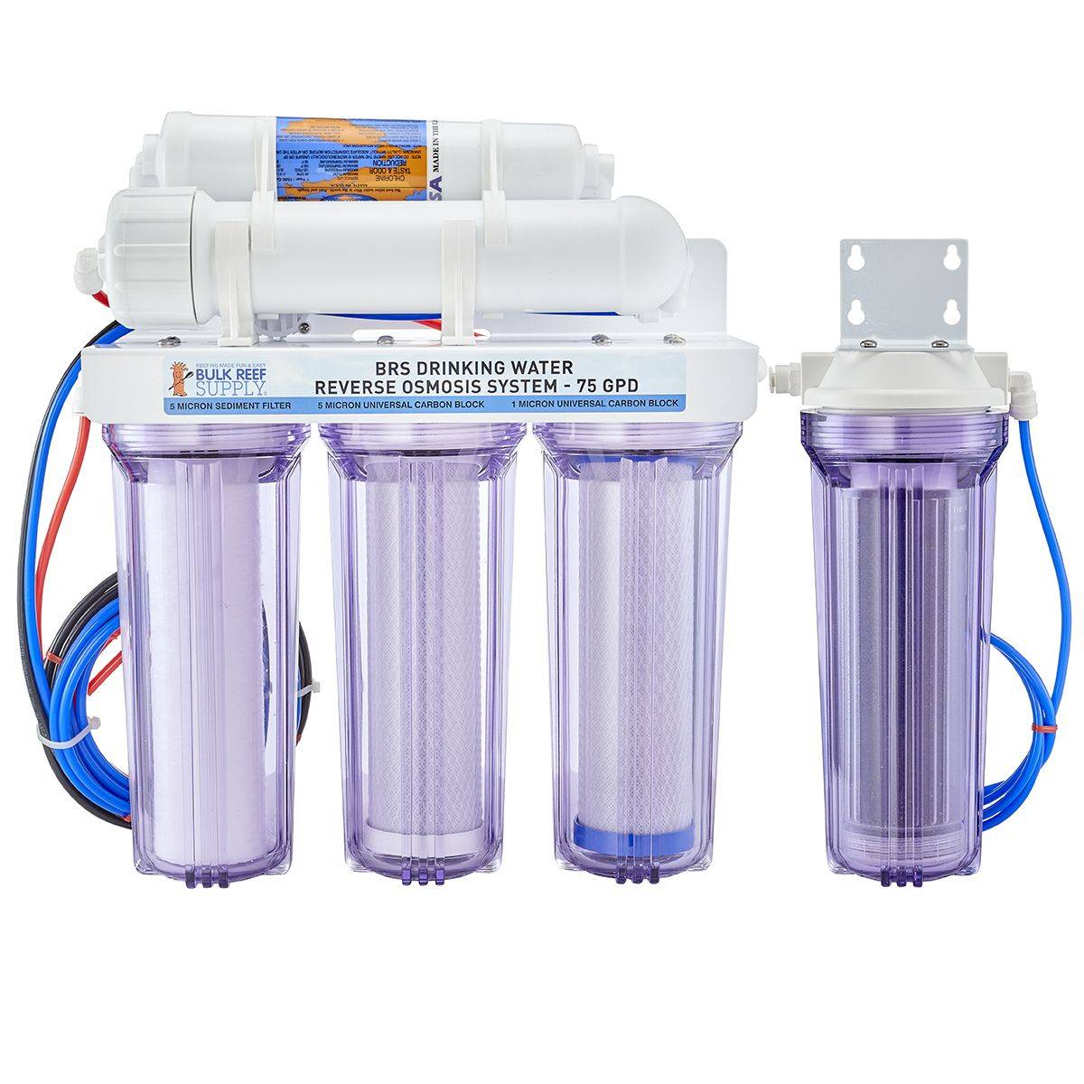 6 Stage 75GPD Drinking & Reef RO/DI System with Silver Faucet