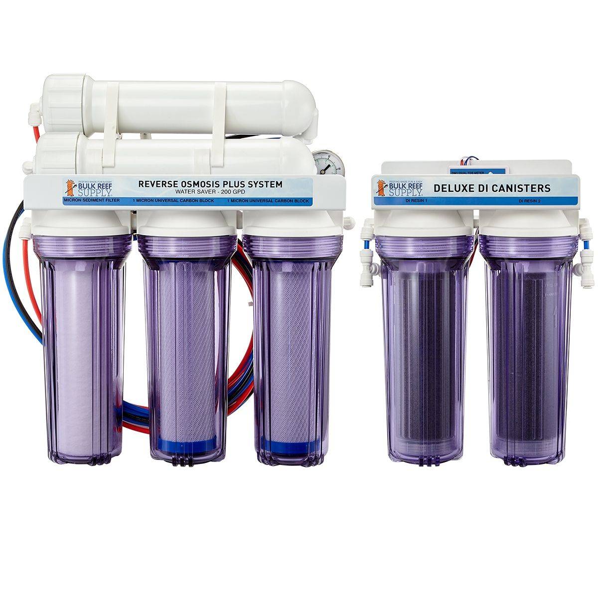 6 Stage Deluxe Plus 200 GPD Water Saver RO/DI System