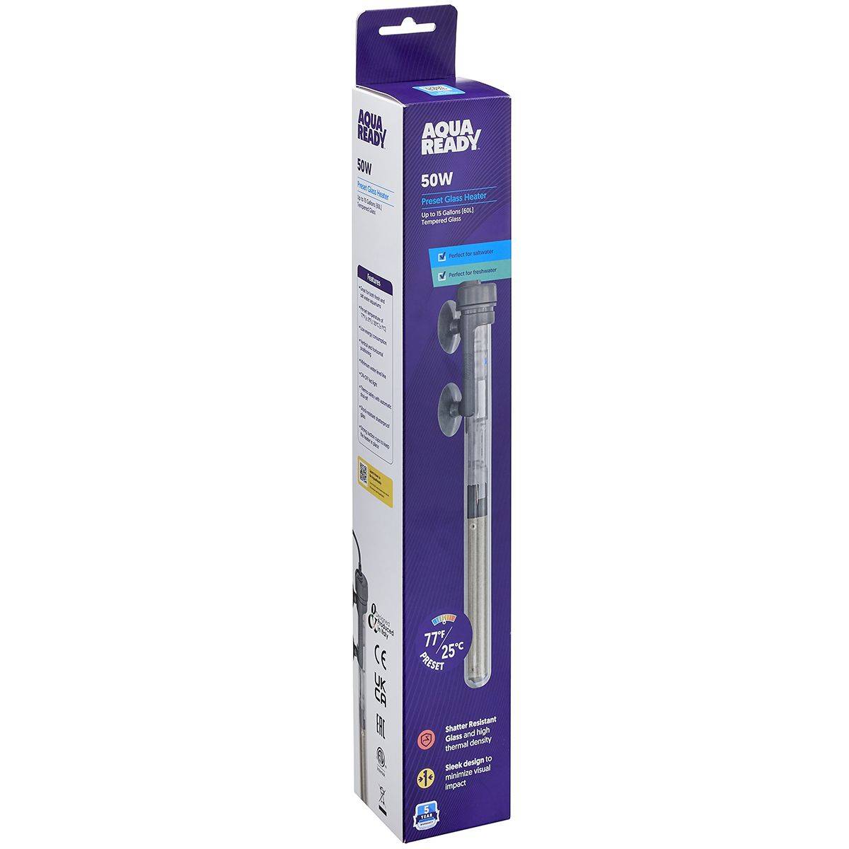 50W AquaReady Preset Aquarium Heater