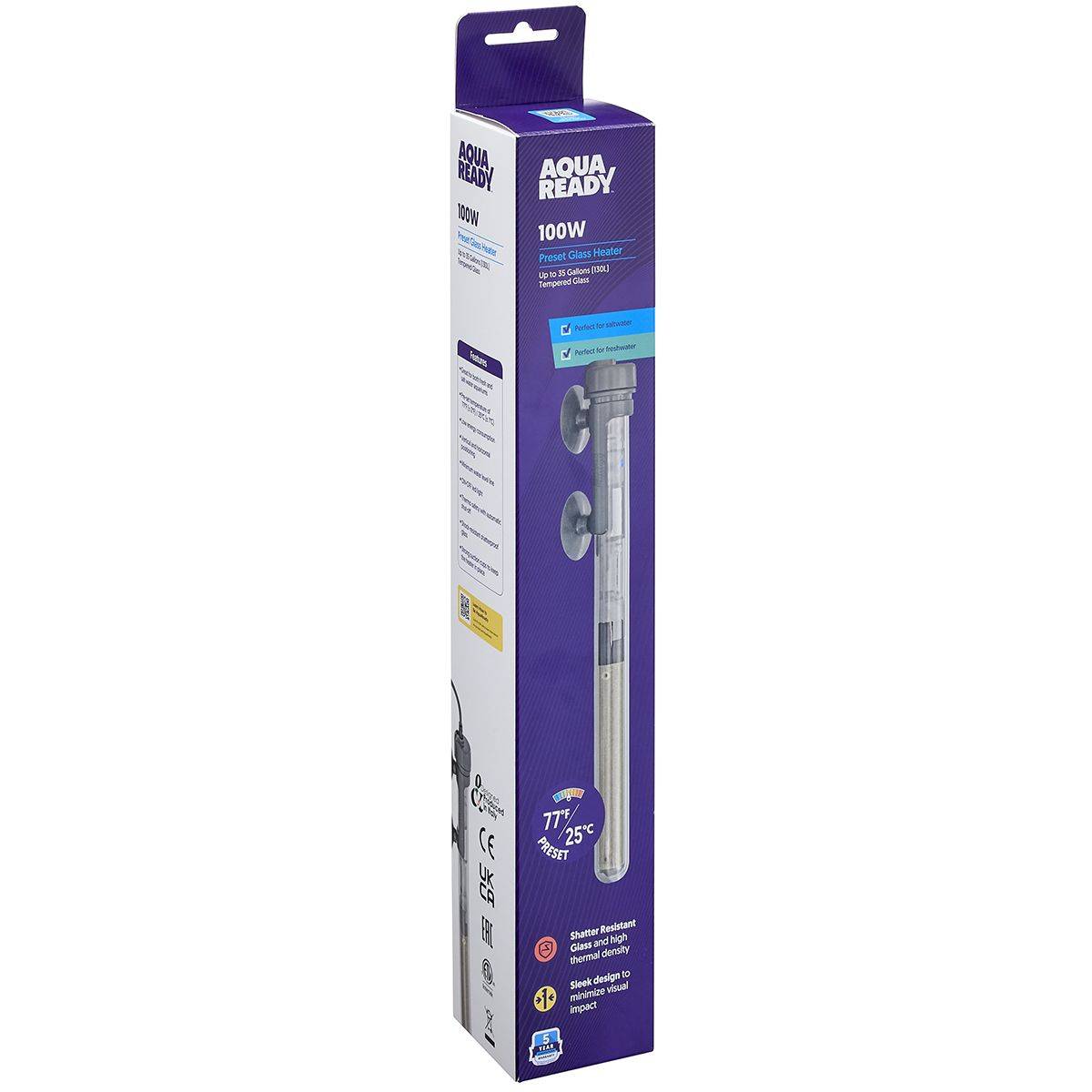 100W AquaReady Preset Aquarium Heater