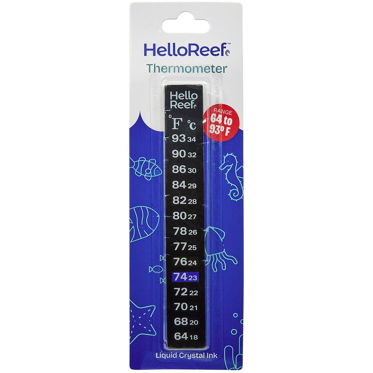 HelloReef Stick-On Thermometer - HelloReef