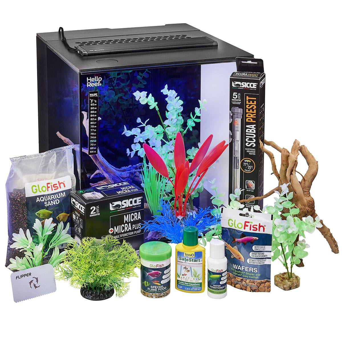 HelloReef GloFish Aquarium Kit